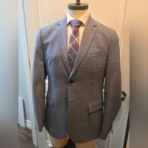 Men's Blue Windowpane suit